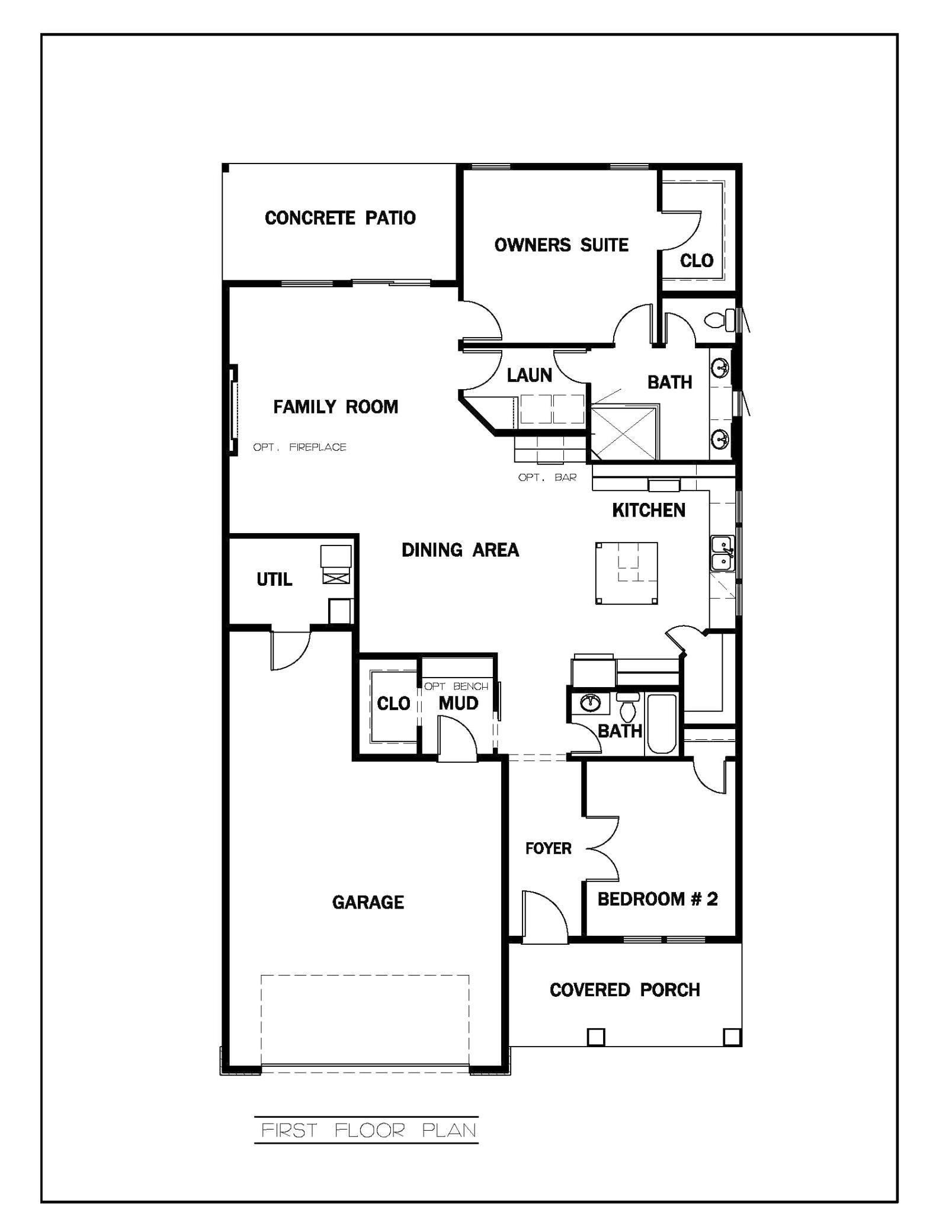 Covered Porch, extra large garage