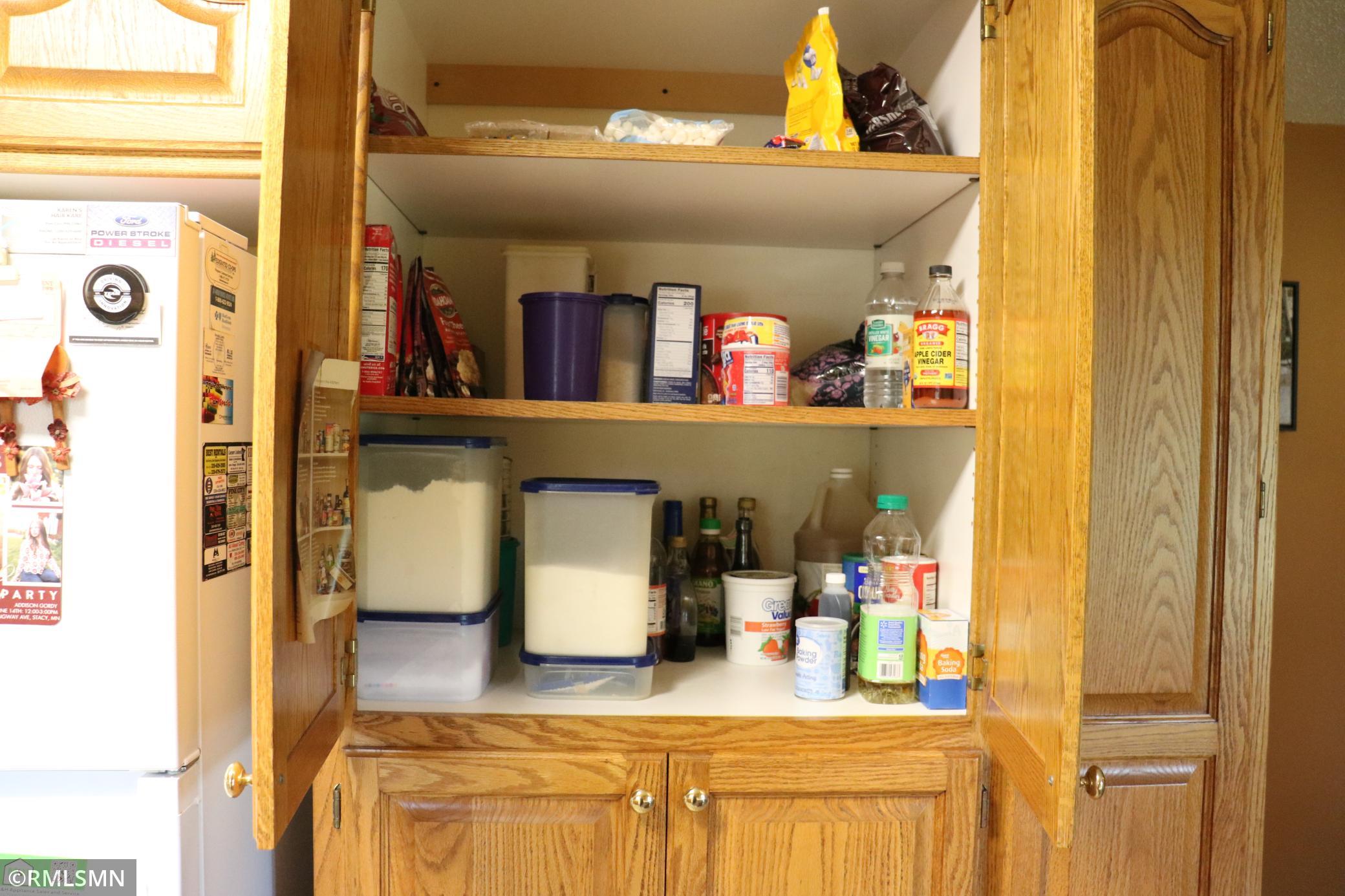 Deep pantry for lots of storage