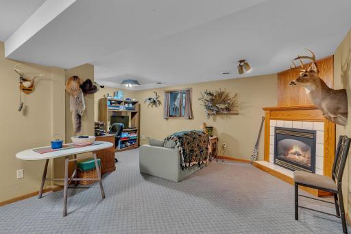 Gas burning fireplace!