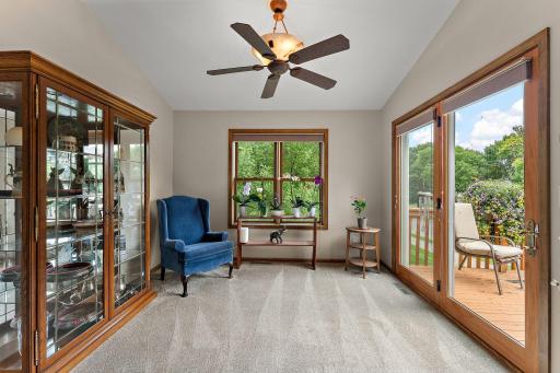 Off the living room is the Sunroom and deck~
