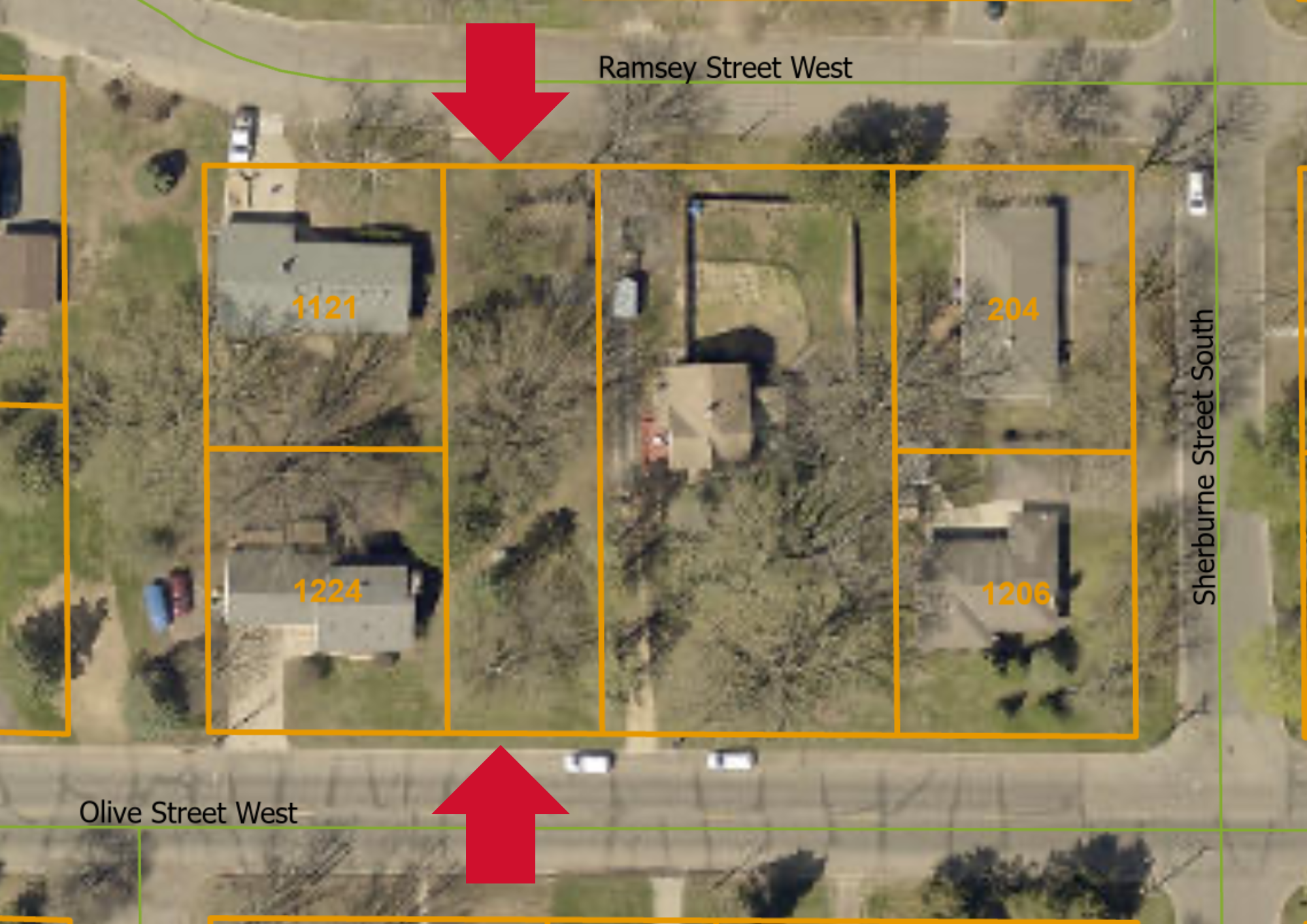 Lot dimensions are 55x201