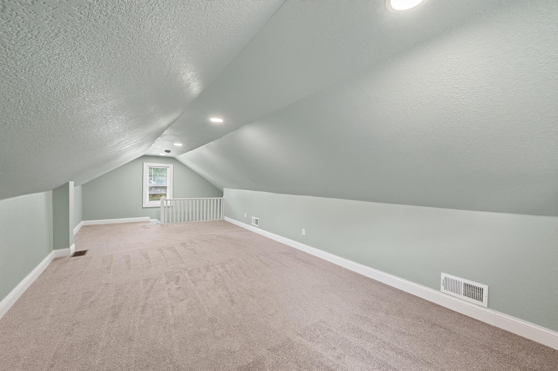 Spacious upper-level finished room