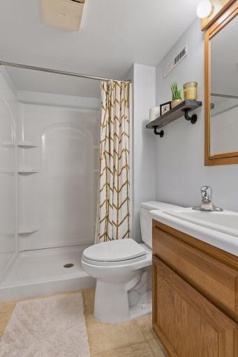 3/4 bath in lower level