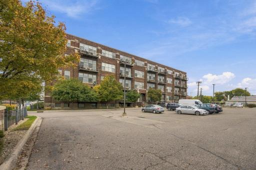 Main parking area with assigned spaces. #51 on the lot and G8 underground