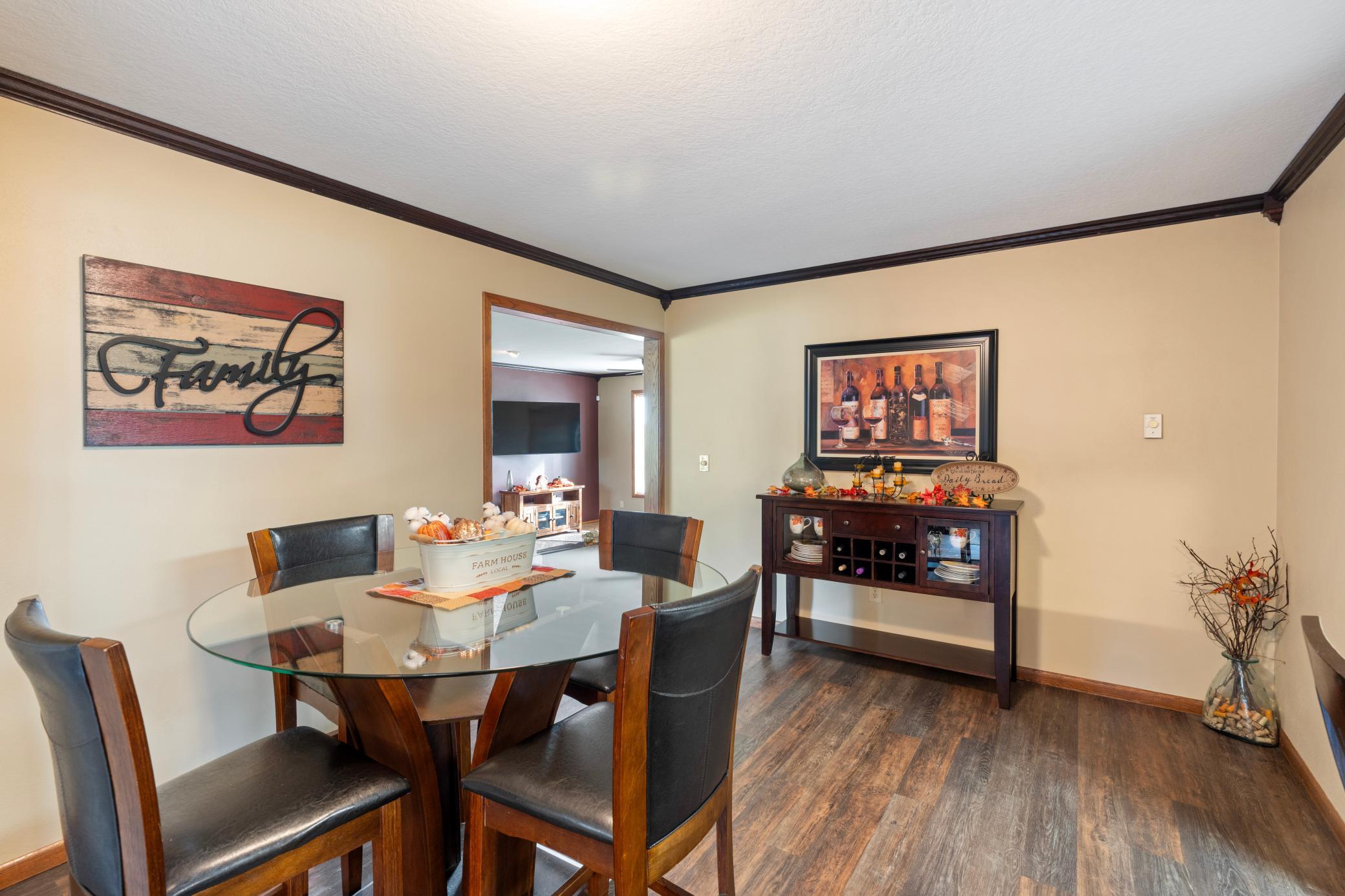 Informal dining room just off kitchen