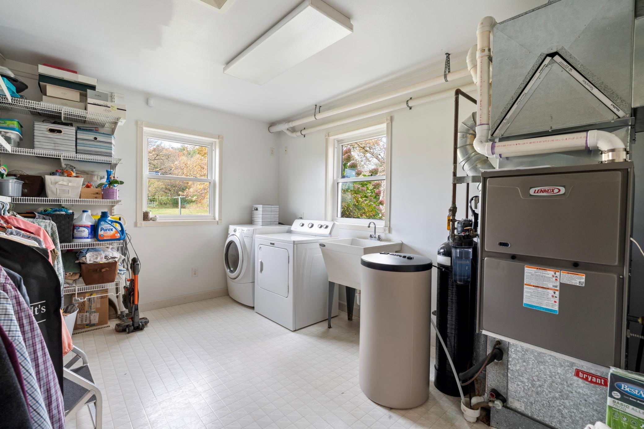 Main floor laundry and utility room