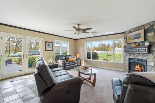 One of 3 family rooms - lovely windows to enjoy views year round
