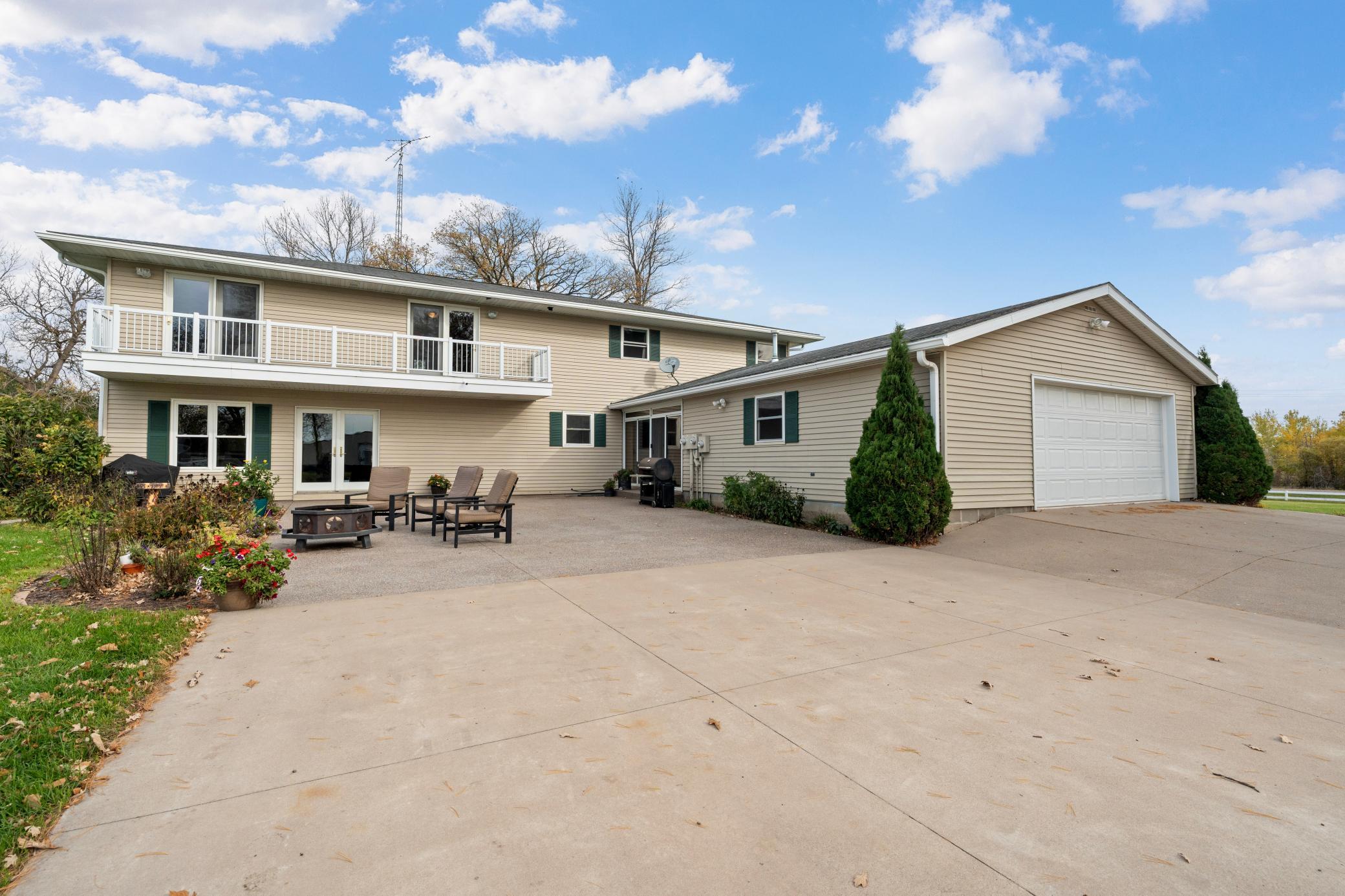 Amazing patio area and attached garage