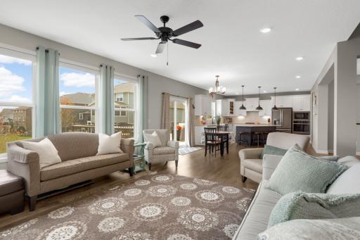 Note the custom shades throughout the home.