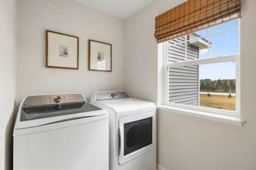 Convenient upstairs laundry room with included washer/dryer!