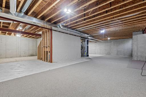 Unfinished Lower Level Awaits Your Design