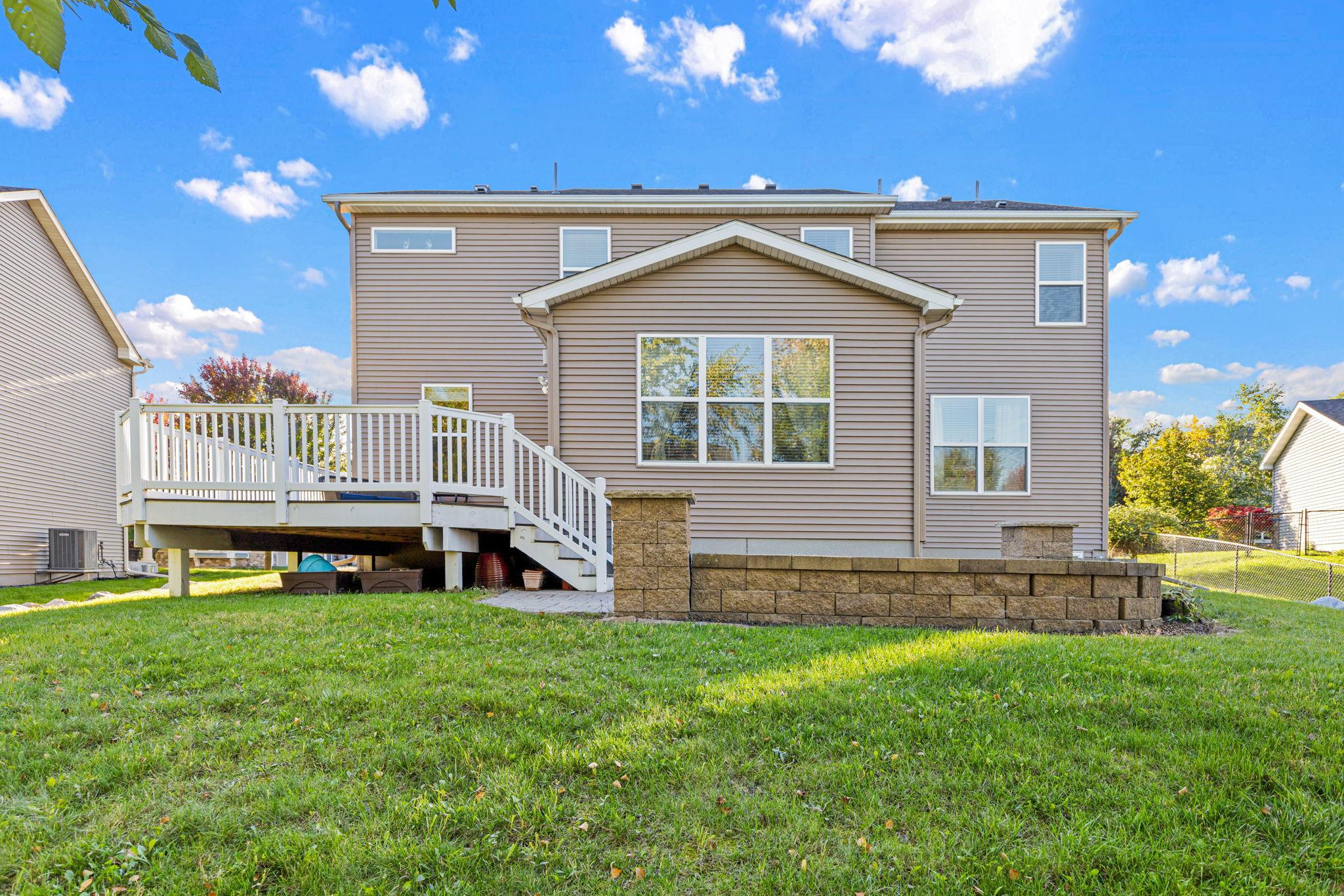 Backyard with Deck and Patio Space!