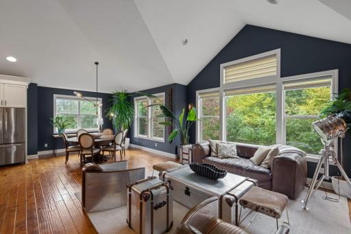 The natural light shining through the south and west facing windows is impressive.