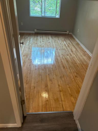 Bedroom #1 with newly sanded and polished floors