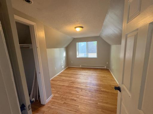 Bedroom #2 with newly sanded and polished hardwood floors