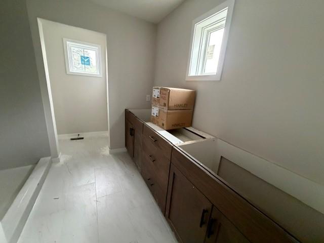 Primary bathroom with dual sinks