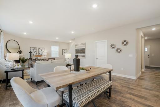 Model home pictured. Home for sale will have the electric fireplace pictured.