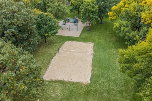 The playground is right across the street in the park!
