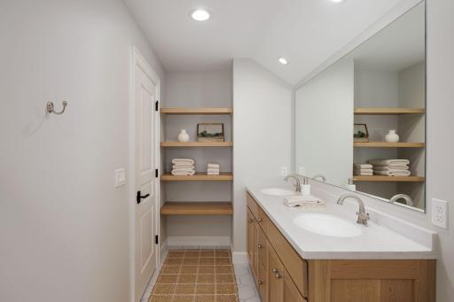 36 Upper-Level Full Bath with Double Vanity & Quarter-Sawn Oak Cabinetry.jpg