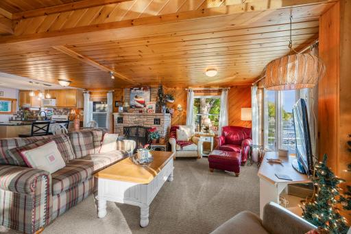 Real wood fire place is the heart of the home