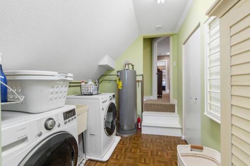 Laundry room combines with mechanical area