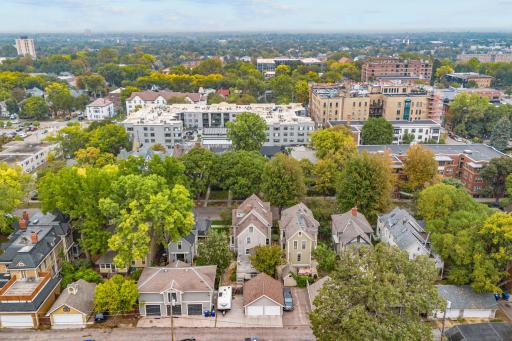 Aerial view from rear of property looking directly North