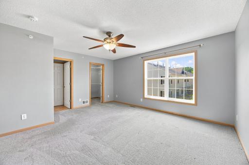 Primary suite is one of three upper level bedrooms.