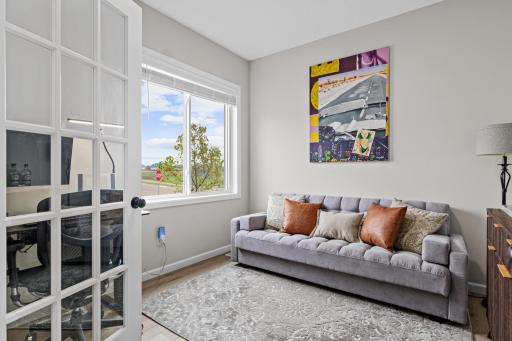 Upon entering the home, you will have this main floor den/office/flex room immediately to your left. Providing a great work from home option with french doors.