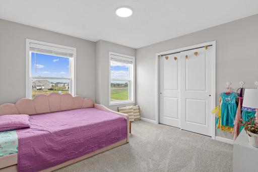 Bedroom #2 on the upper level with extra deep closet