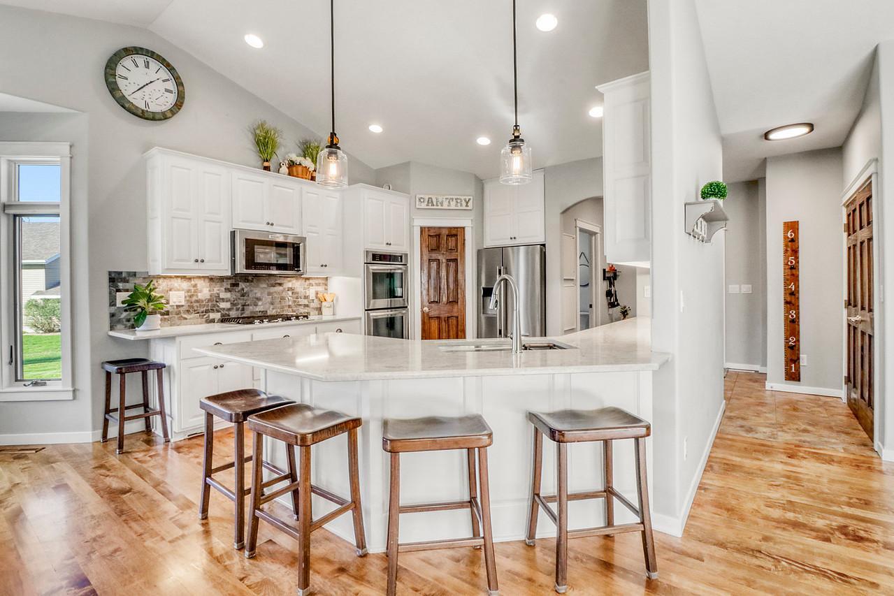 Kitchen w/ updated pendant lights
