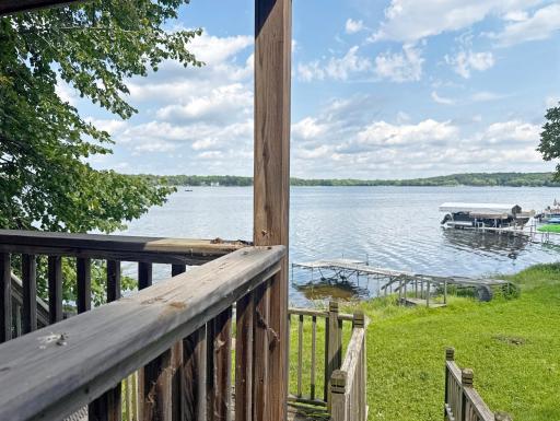 Wonderful views from the shore-house overlooking the expansive lakeside lawn, lakeshore and sparkling waters of Clearwater Lake.