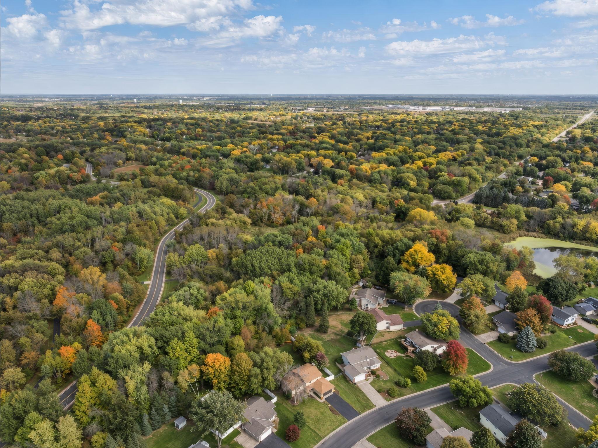 Home backs to Elm Creek Park and Trails