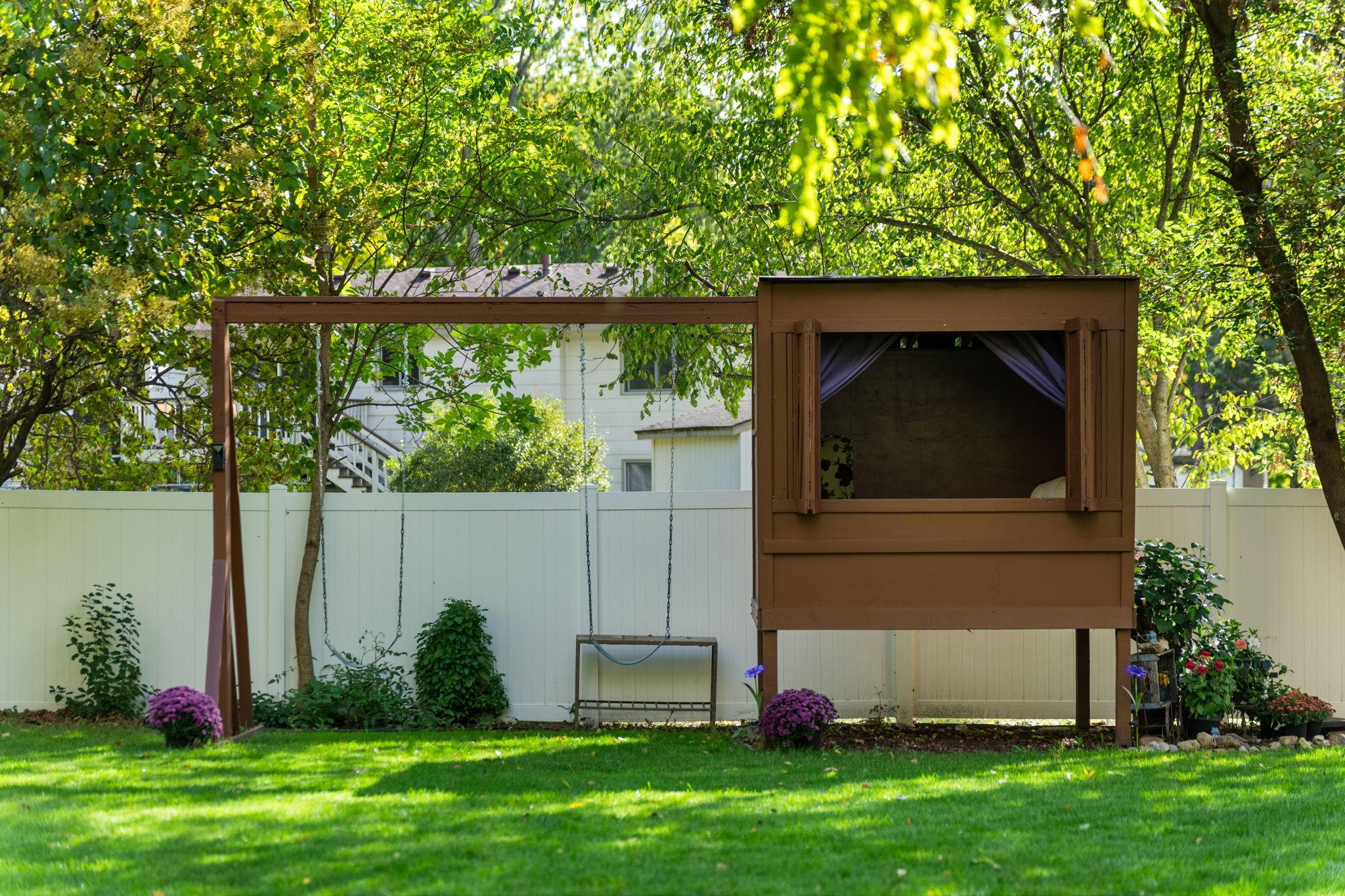 Playhouse and Swing Set
