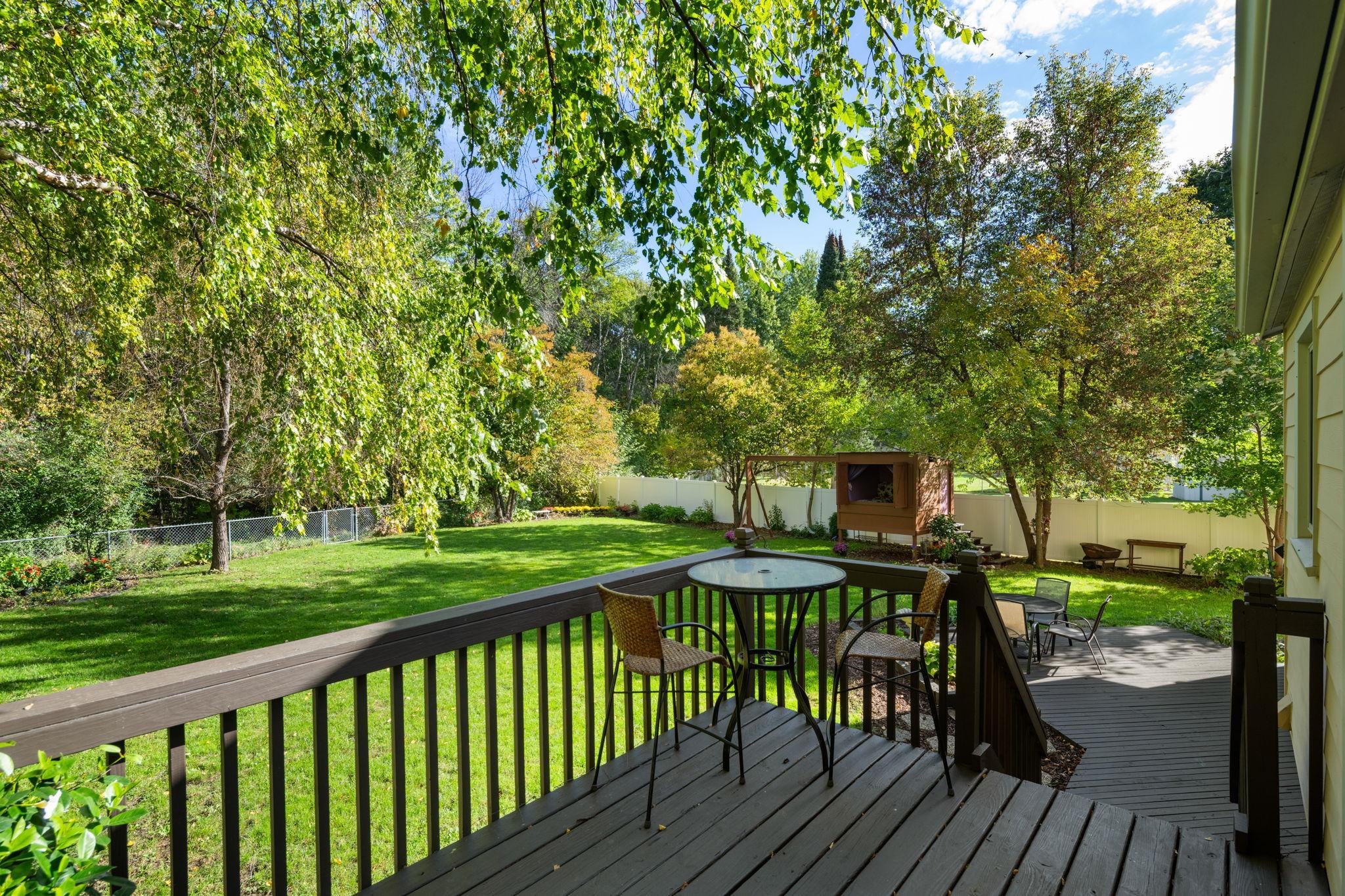 Spacious Backyard Patio and Deck