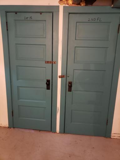 Secure storage room in basement for each unit