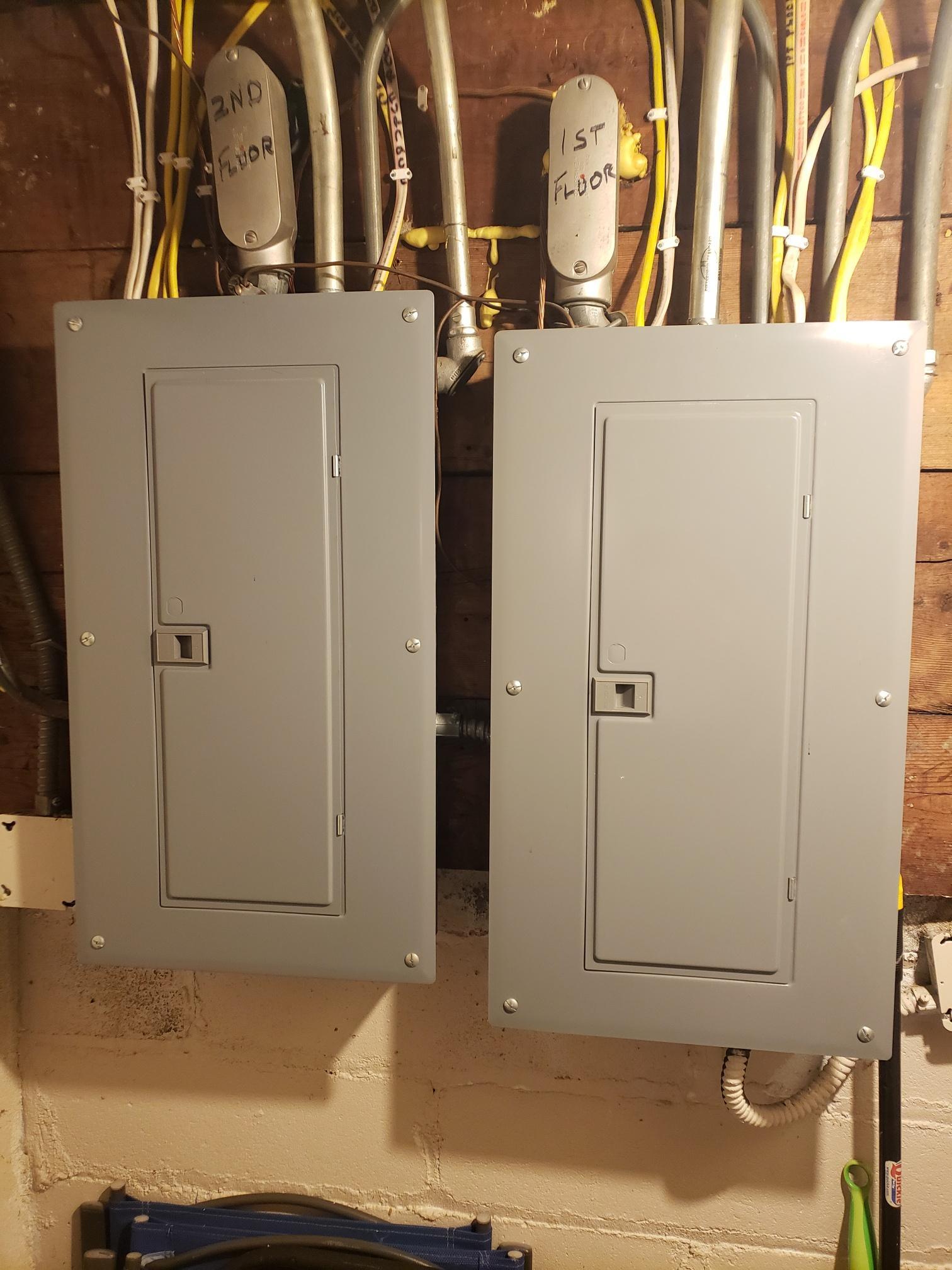 Updated circuit breaker electric. Each unit has their own box.