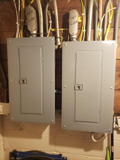Updated circuit breaker electric. Each unit has their own box.
