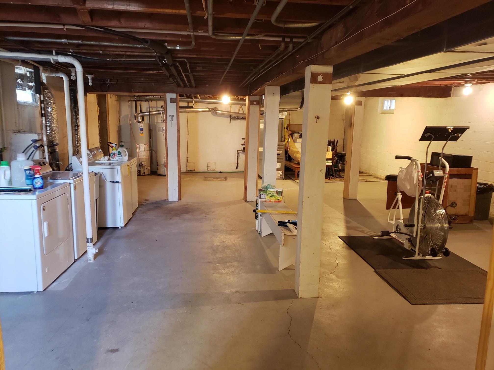 Clean and dry shared basement