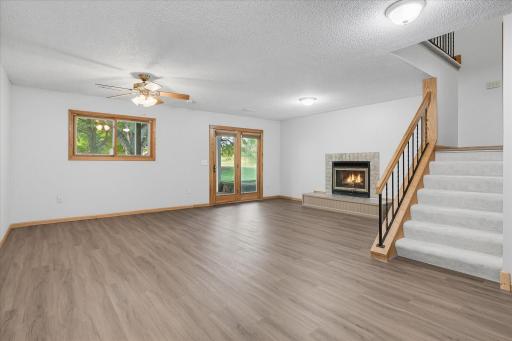 Wow. Lower level family room is very large and well done