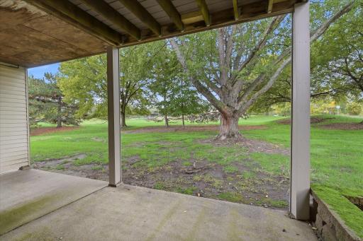 View showing privacy off to the side, with open field next to property