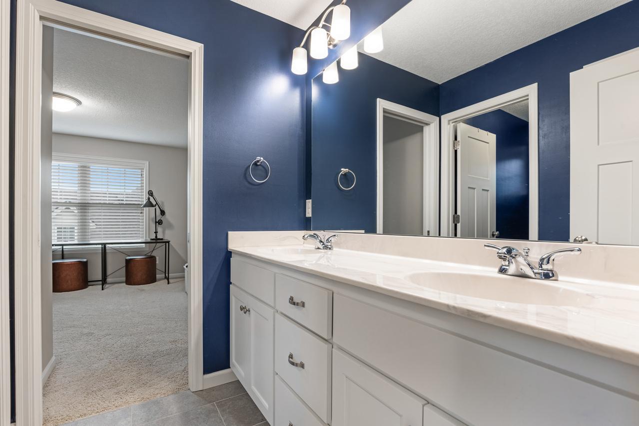 View of Bedroom 3 from the Jack-and-Jill bathroom.