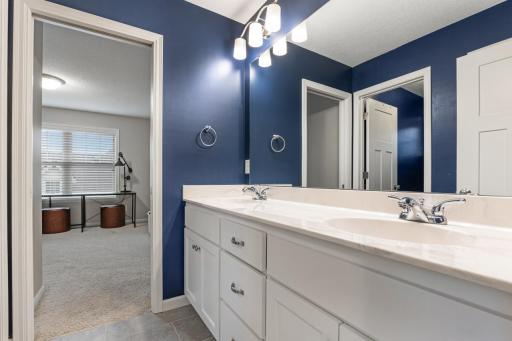 View of Bedroom 3 from the Jack-and-Jill bathroom.