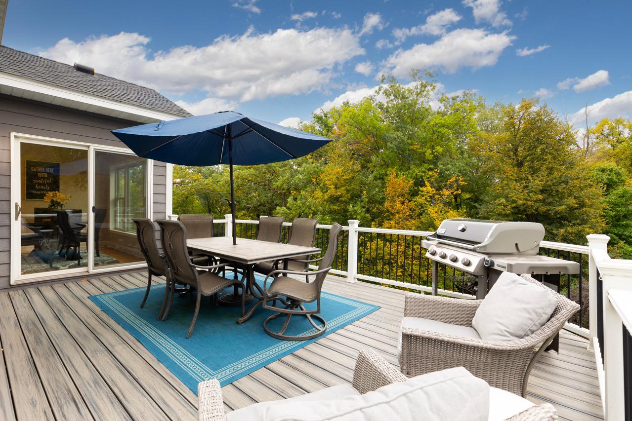 Private deck featuring durable composite decking for low-maintenance outdoor living.