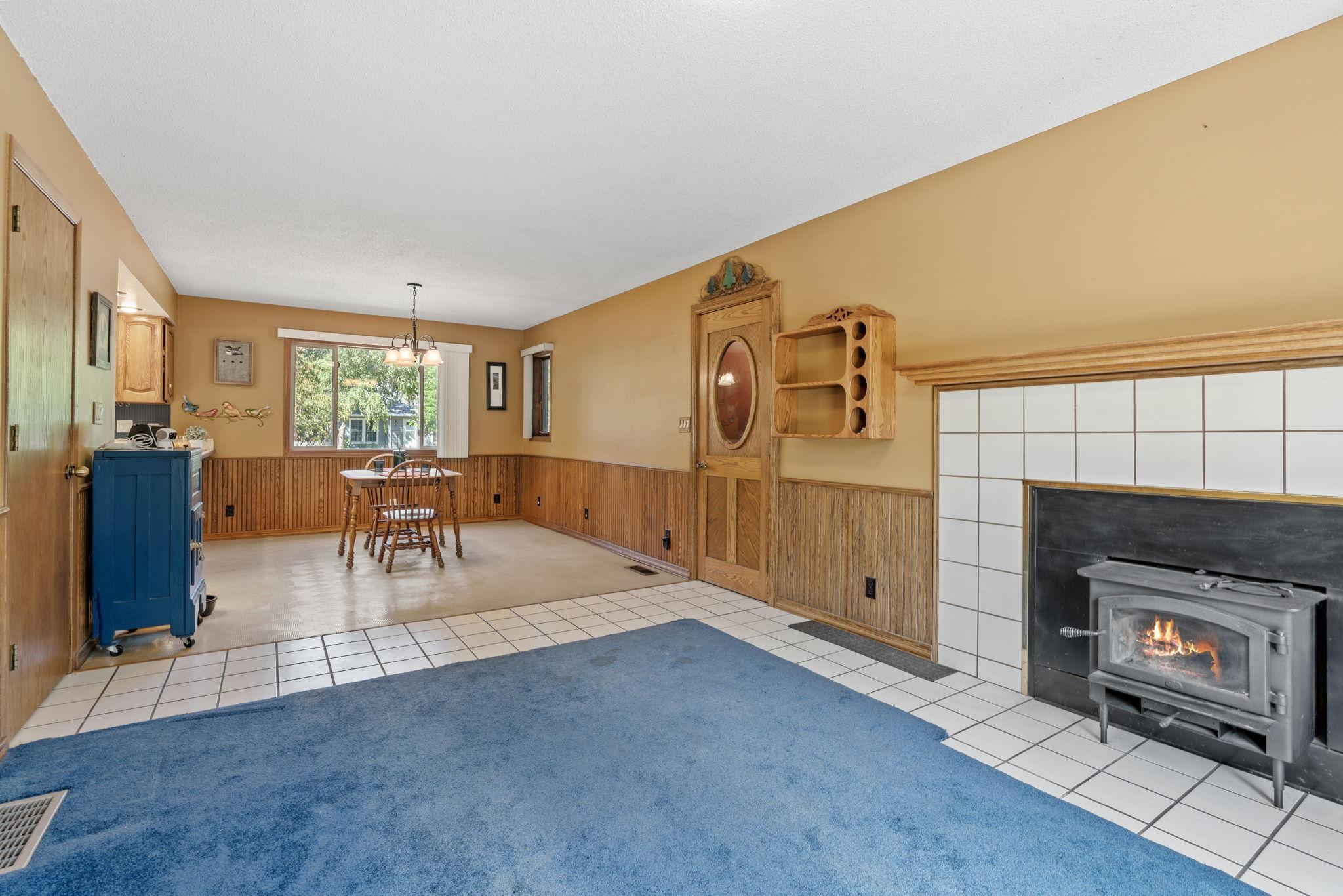 Enjoy the woodburning stove on those chilly Minnesota nights