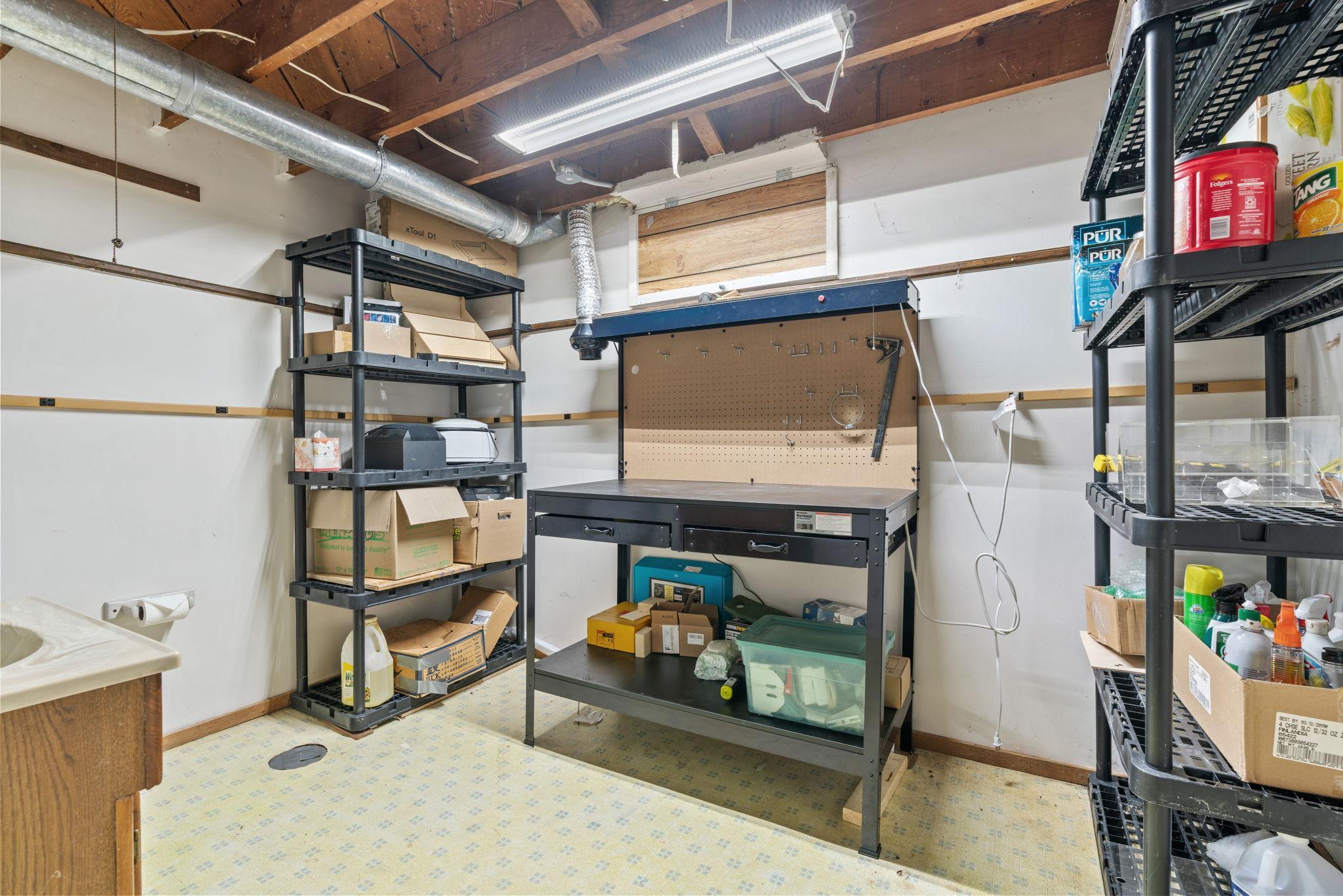 Basement Bathroom Storage