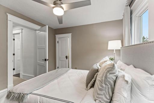 Two well-sized bedrooms are situated upstairs.