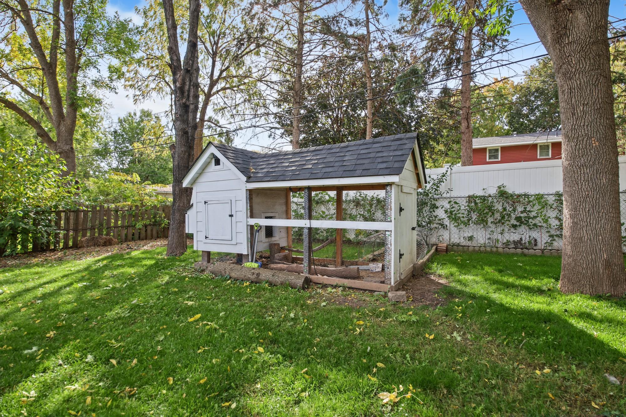Chicken coop stays with the property!