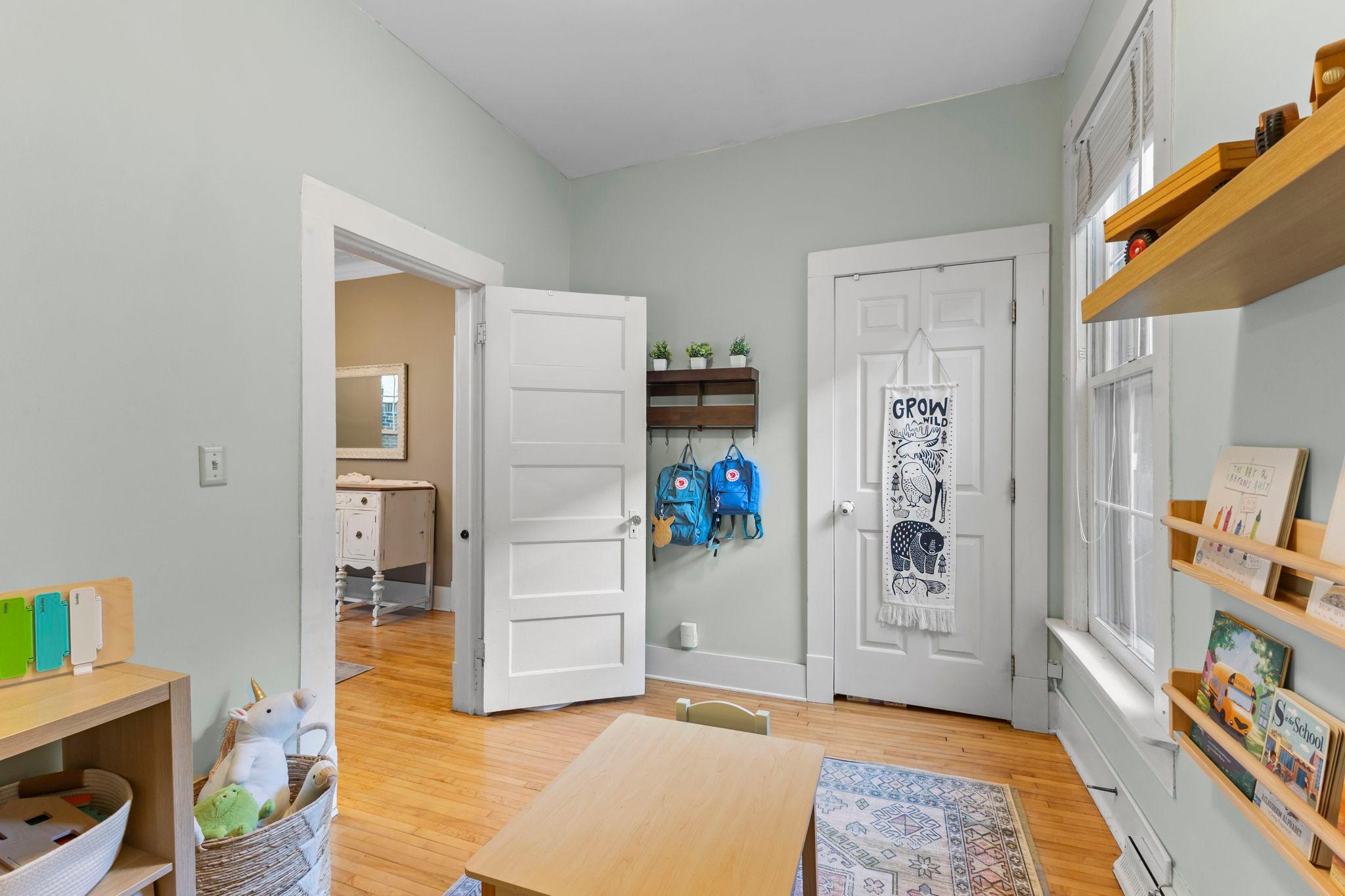 One of five bedrooms