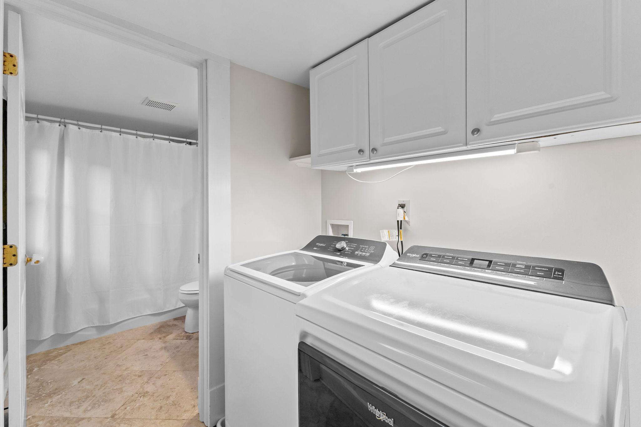 Convenient second level laundry