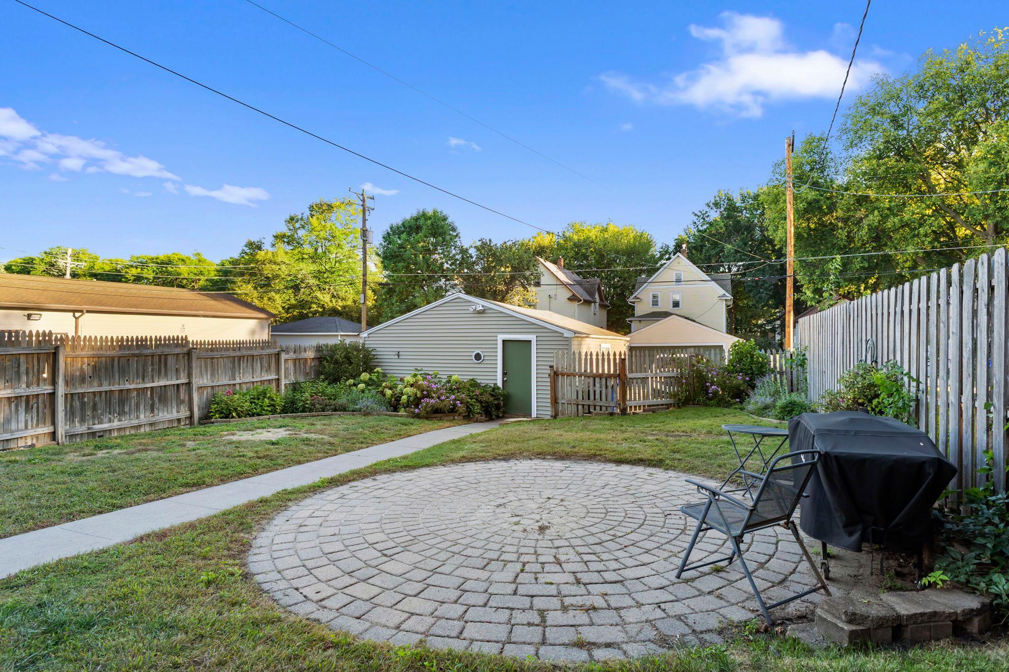 Relax on this 16' circular paver patio
